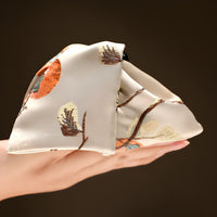 Autumn Blessings" Oriental Persimmon 13cm Oversized Silk Claw Clip