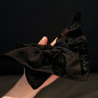 "Shadow Butterfly" Oversized Scarf Scrunchie — Midnight Shimmer